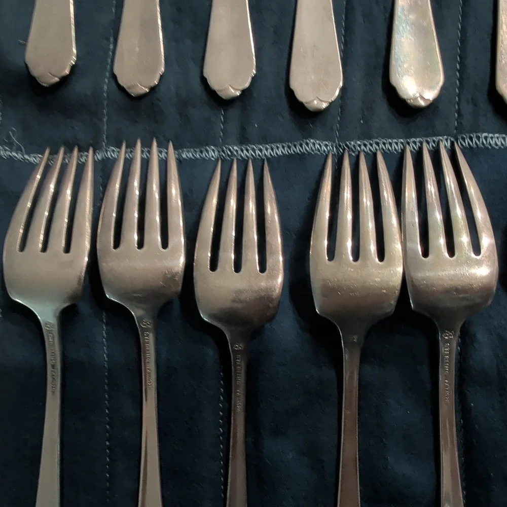 Towle Chased Diana Sterling Silver Flatware Set 39 Pieces Pat 1928 No Monogram